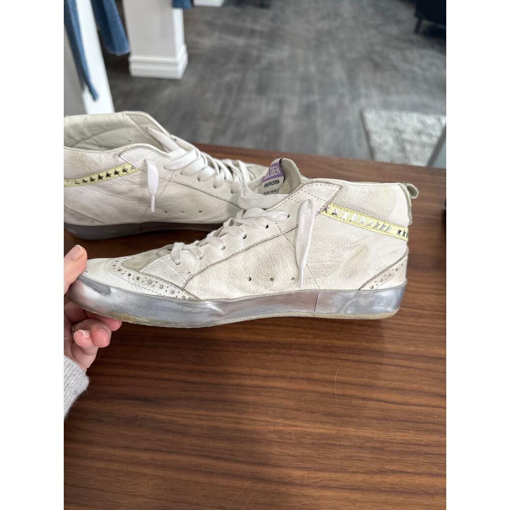 Golden Goose Mid Star Mixed Leather Sneakers Size 40(10) - Picture 9 of 12